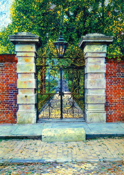 Colonial Gate Charleston in 1906 Painting Print (7 Sizes) - Restored