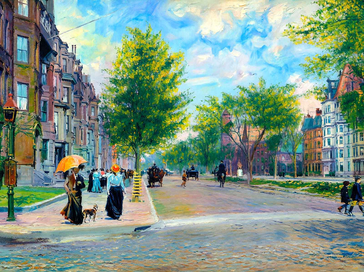 Commonwealth Avenue, Boston, Massachusetts in 1903 Art Print (7 Sizes)