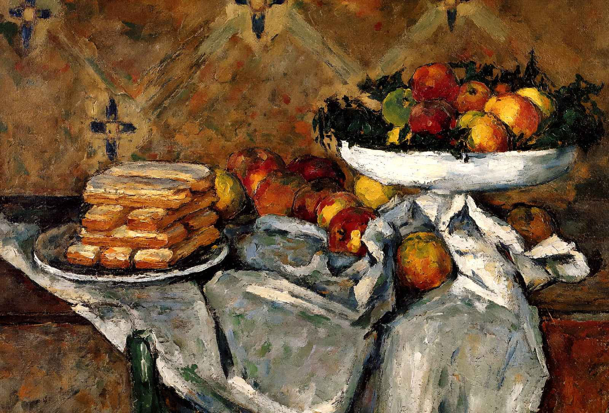 Compotier and Plate of Biscuits 1877 by Paul Cezanne Art Print (6 Sizes)