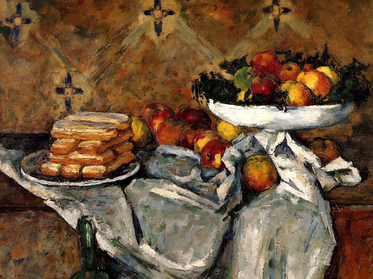 Compotier and Plate of Biscuits 1877 by Paul Cezanne Art Print (6 Sizes)