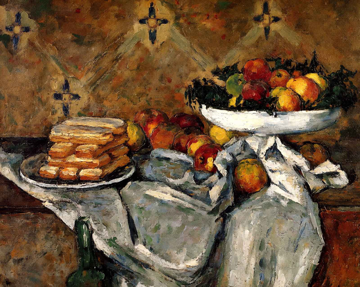 Compotier and Plate of Biscuits art print by Paul Cezanne (1877)