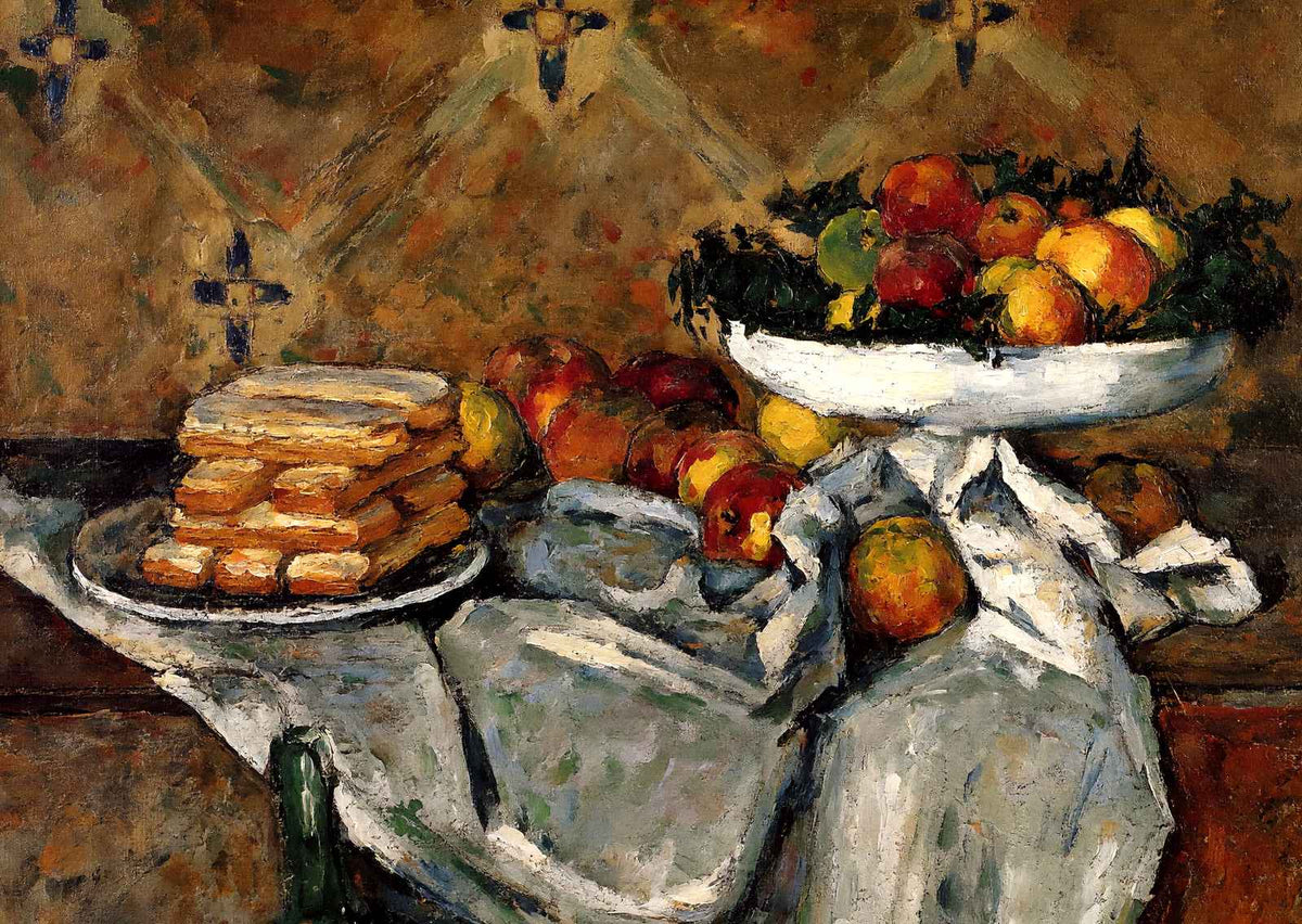Compotier and Plate of Biscuits 1877 by Paul Cezanne Art Print (6 Sizes)