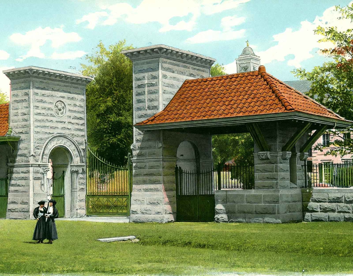 Convent Gate Mobile Alabama in 1906 Vintage Print (7 Sizes) - Premium Print