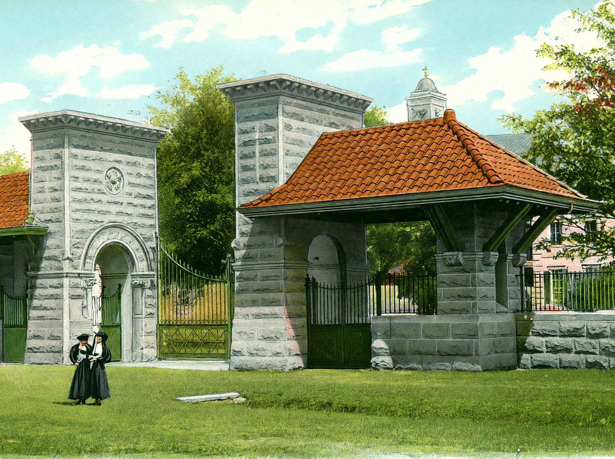 Convent Gate Mobile Alabama in 1906 Vintage Print (7 Sizes) - Premium Print