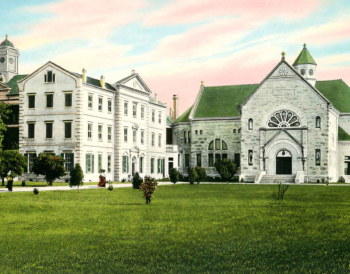 Convent of the Visitation Mobile Alabama in 1906 Vintage Print (7 Sizes)