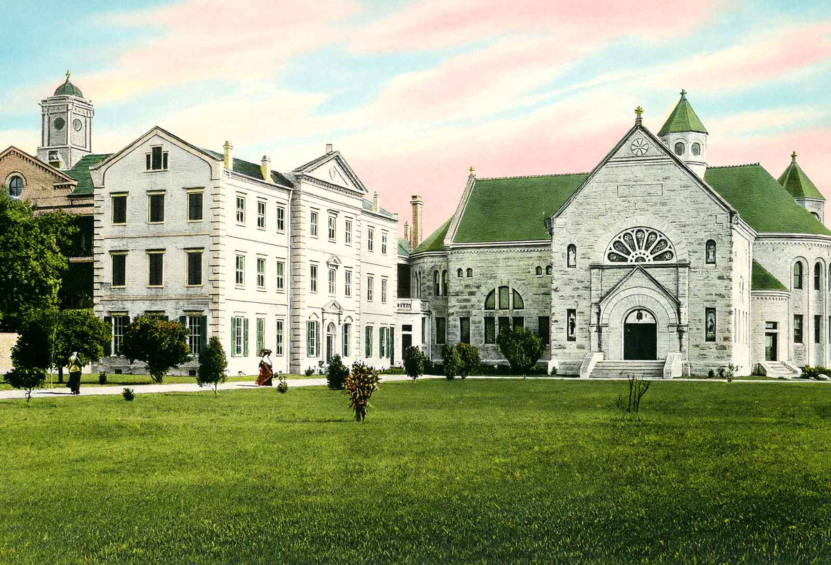 Convent of the Visitation Mobile Alabama in 1906 Vintage Print (7 Sizes)