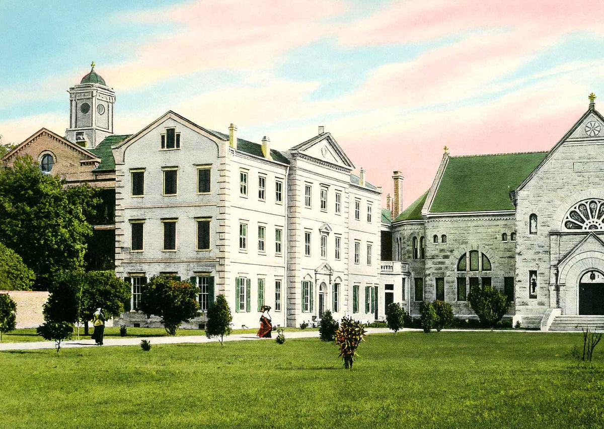 Convent of the Visitation Mobile Alabama in 1906 Vintage Print (7 Sizes)