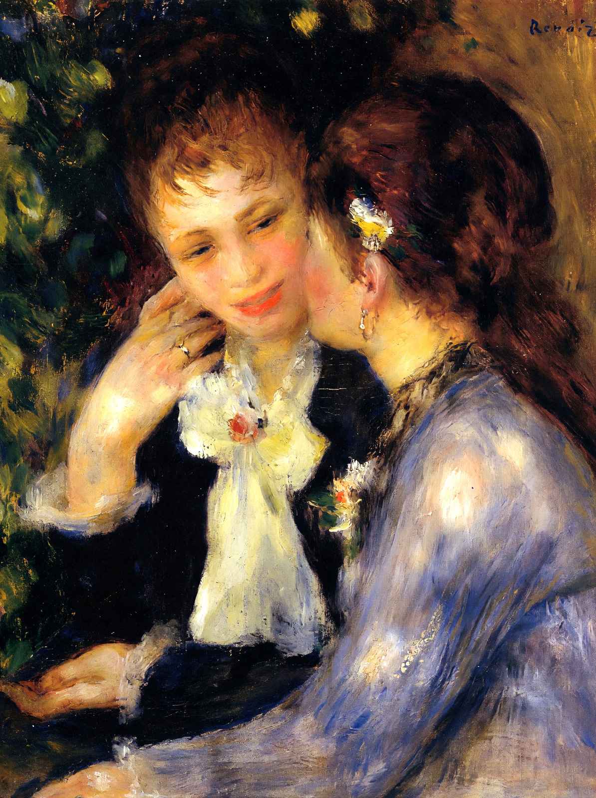 Confidences Art Print 1878 Painting by Pierre-Auguste Renoir (6 Sizes)