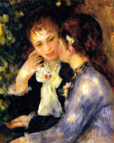Confidences painting by Pierre-Auguste Renoir (1878)
