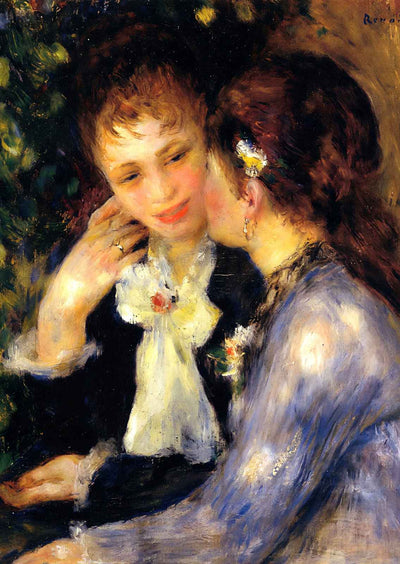 Confidences Art Print 1878 Painting by Pierre-Auguste Renoir (6 Sizes)