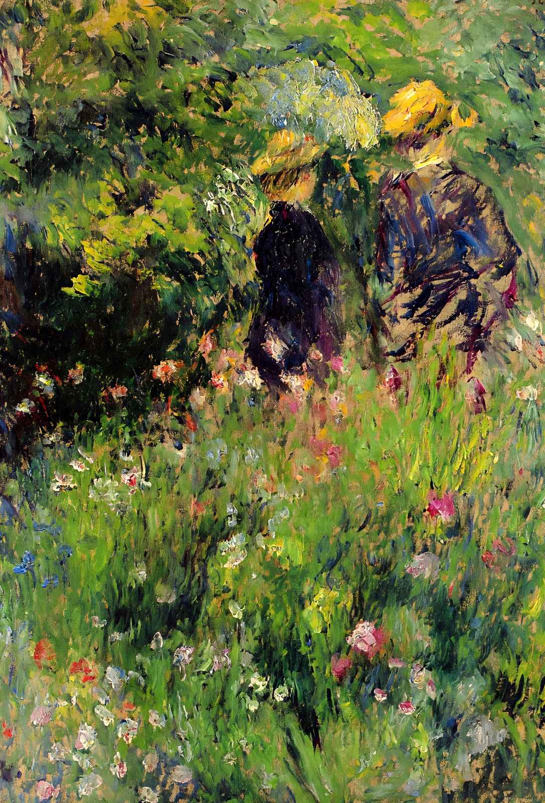 Conversation in a Rose Garden 1876 by Pierre-Auguste Renoir Art Print (6 Sizes)