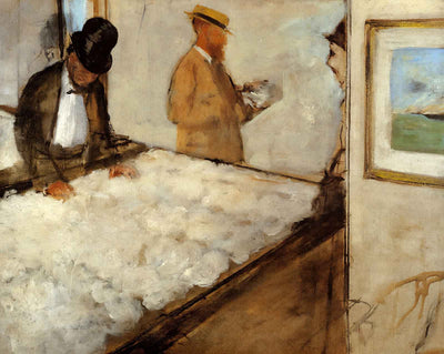 Cotton Merchants in New Orleans art print by Edgar Degas (1873)