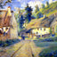 Cottages at Auvers, Near Pontoise 1879 by Camille Pissarro Art Print (6 Sizes)