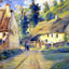 Cottages at Auvers, Near Pontoise 1879 by Camille Pissarro Art Print (6 Sizes)