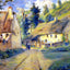 Cottages at Auvers, Near Pontoise 1879 by Camille Pissarro Art Print (6 Sizes)