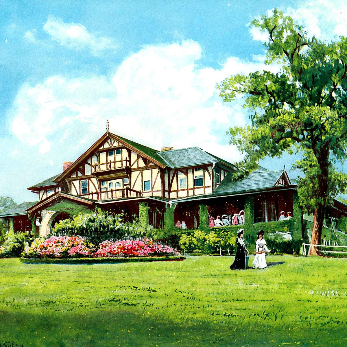 Country Club Birmingham Alabama in 1906 Vintage Print (7 Sizes) - Restored
