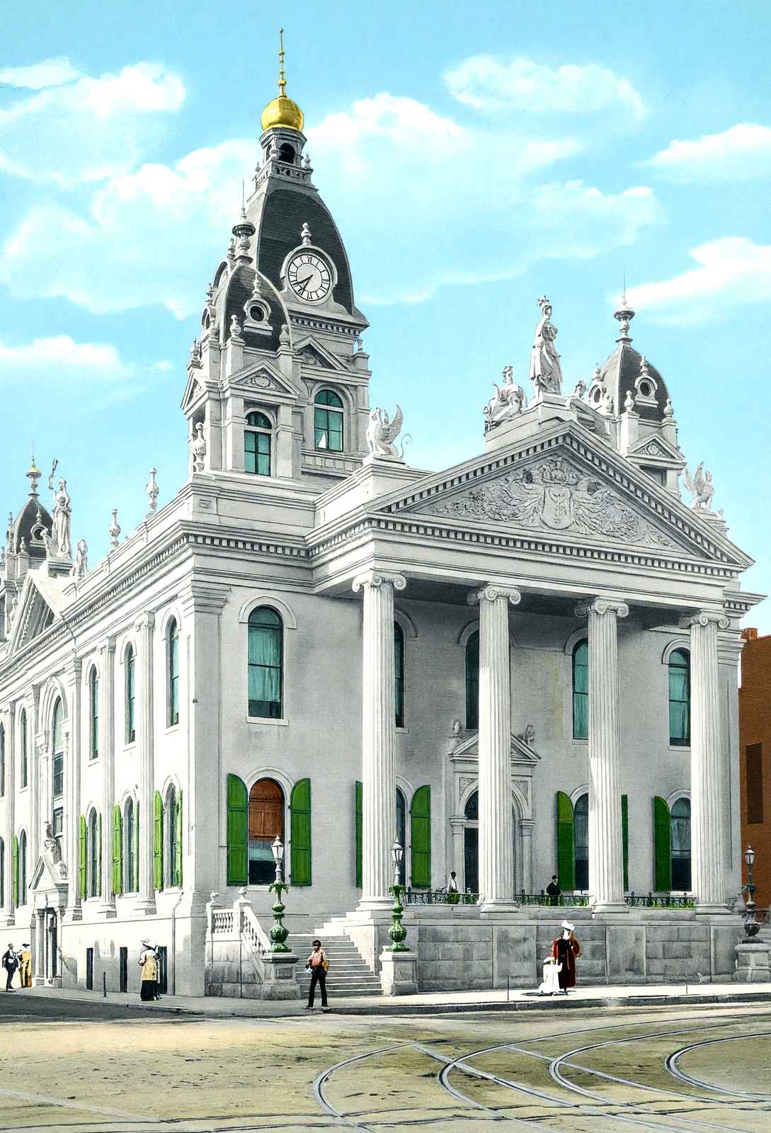 Court House Mobile Alabama in 1906 Vintage Print (7 Sizes) - Premium Print
