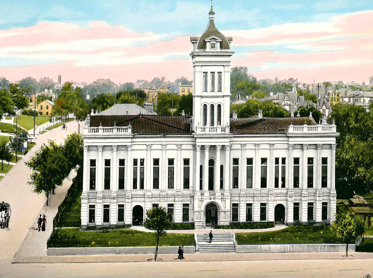 County Court House Montgomery Alabama in 1906 Vintage Print (7 Sizes)