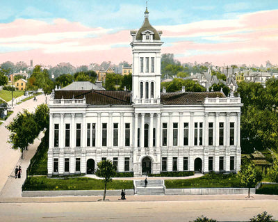 County Court House in Montgomery in 1906 vintage print