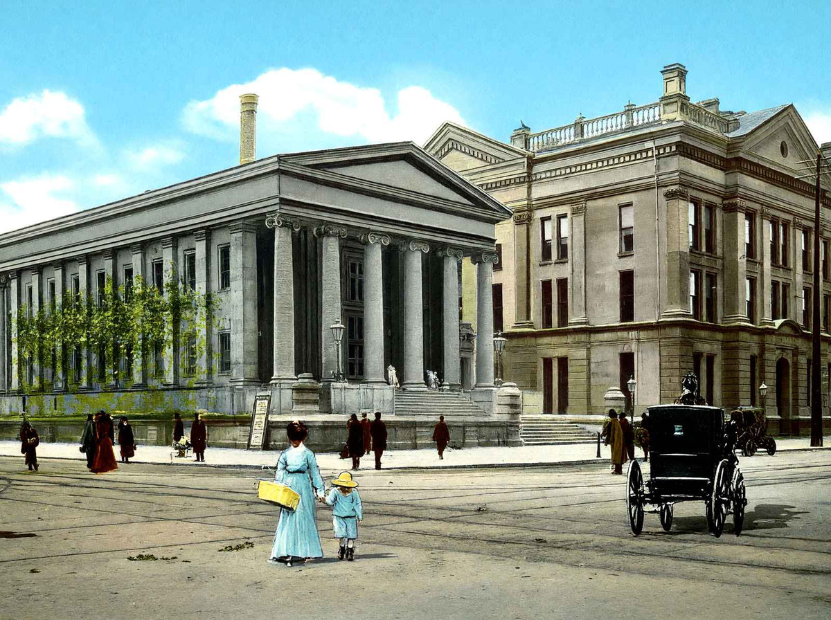 Court Houses Dayton Ohio in 1906 Vintage Print (7 Sizes) - Reproduction