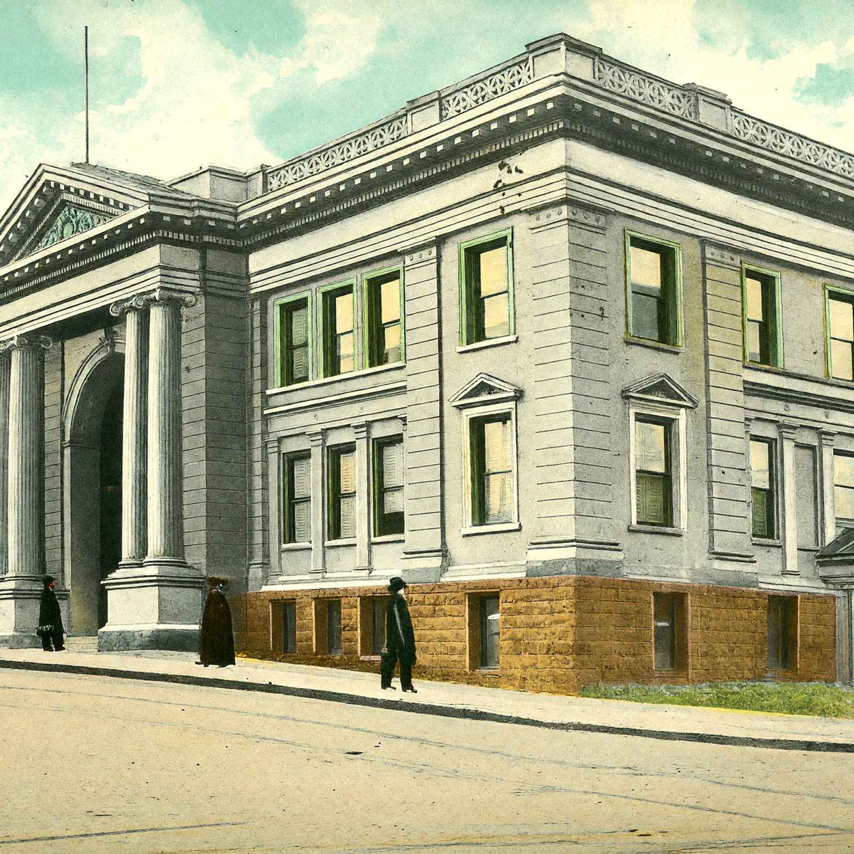 County Building Springfield Ohio in 1907 Vintage Print (7 Sizes) - Restored
