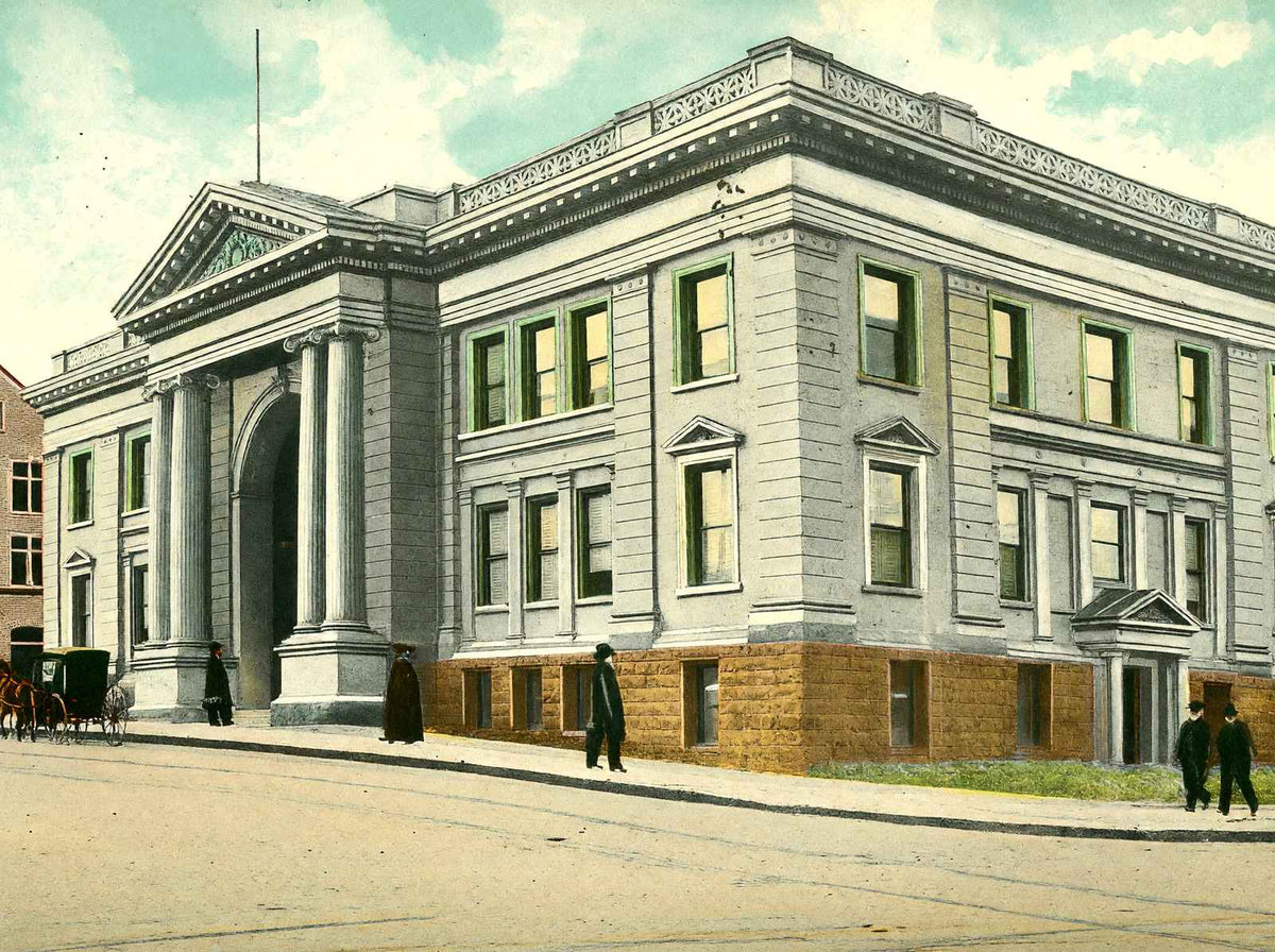 County Building Springfield Ohio in 1907 Vintage Print (7 Sizes) - Restored