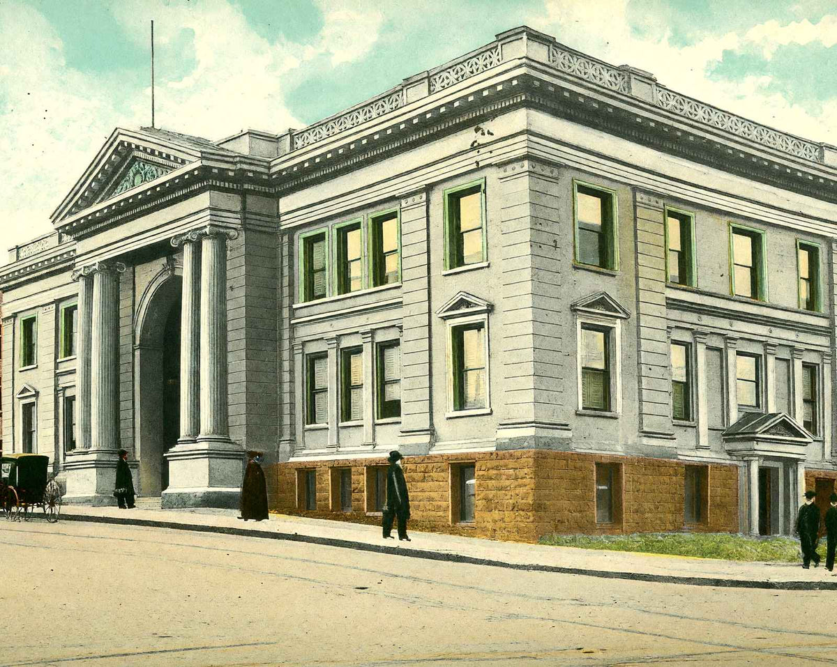 County Building in Springfield in 1907 vintage print