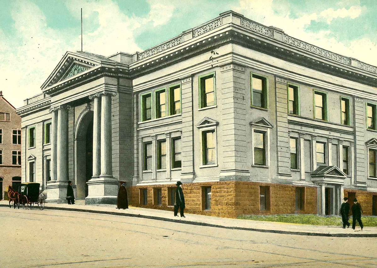 County Building Springfield Ohio in 1907 Vintage Print (7 Sizes) - Restored