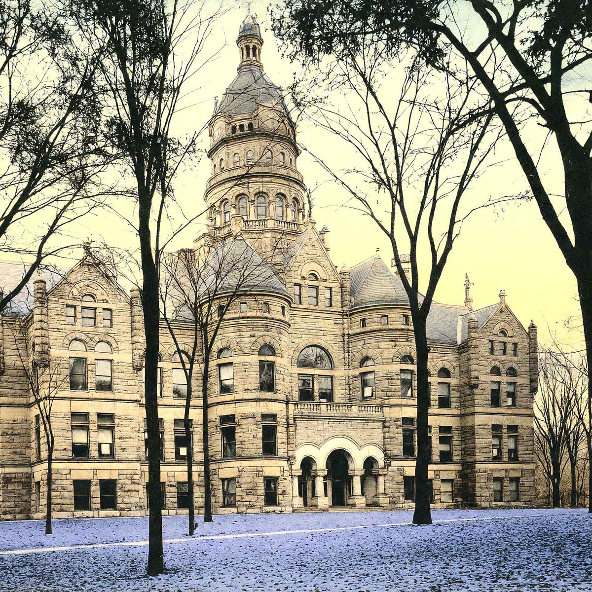 Court House Warren Ohio in 1905 Vintage Print (7 Sizes) - Retouched