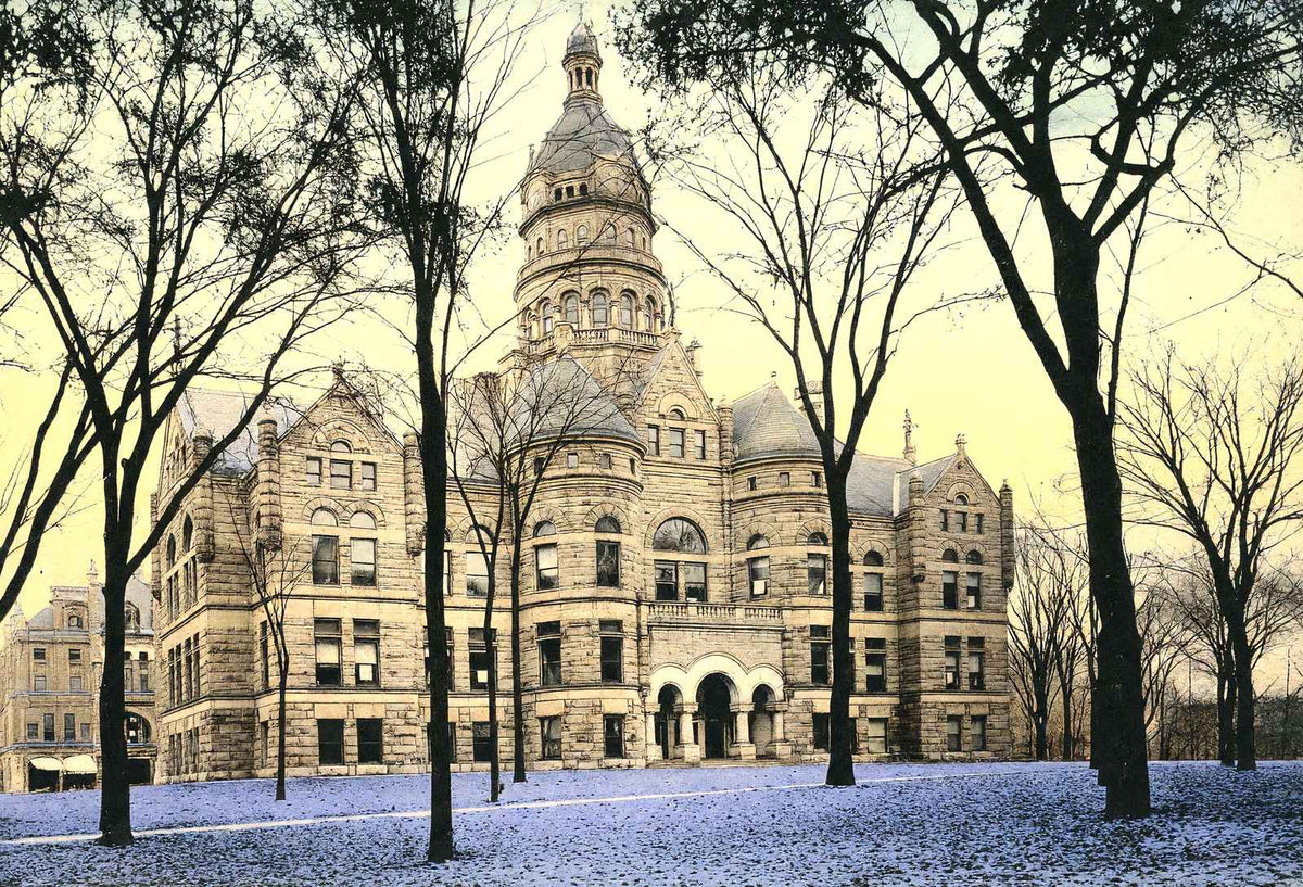 Court House Warren Ohio in 1905 Vintage Print (7 Sizes) - Retouched