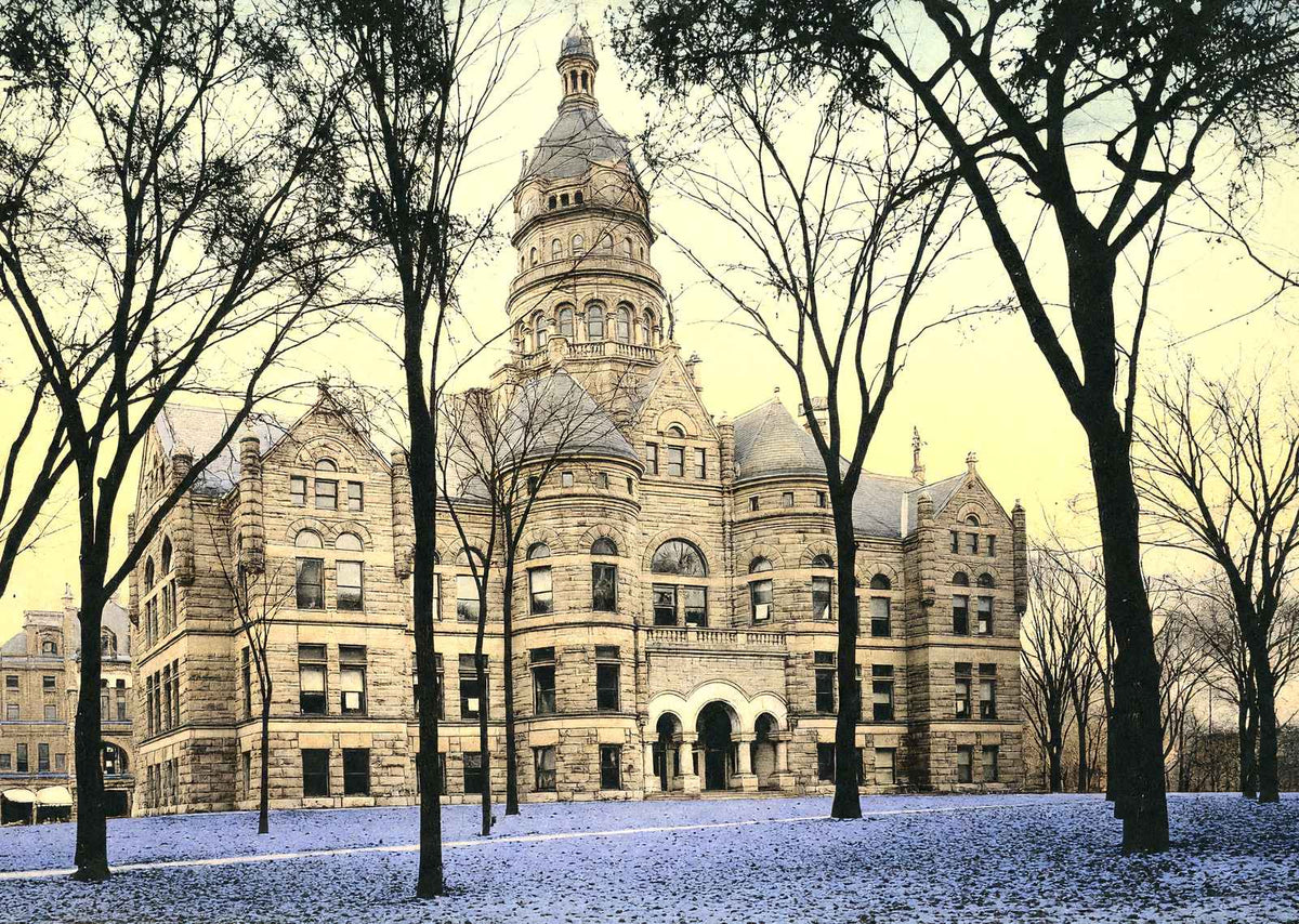 Court House Warren Ohio in 1905 Vintage Print (7 Sizes) - Retouched