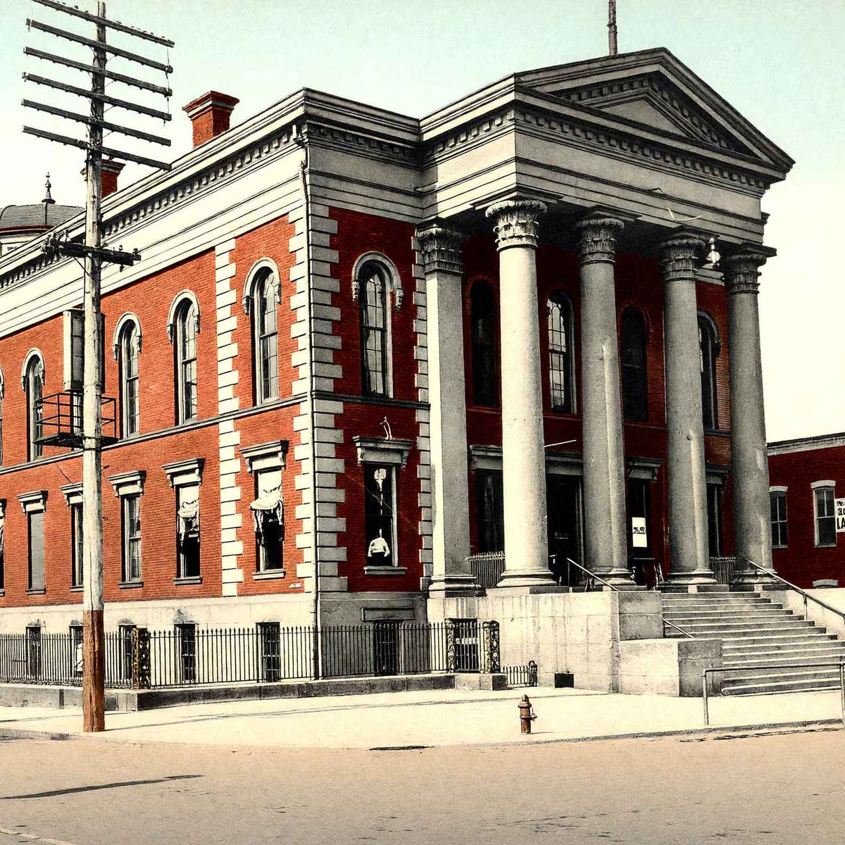 Court House Belleville Illinois in 1905 Vintage Print (7 Sizes) - Reproduction
