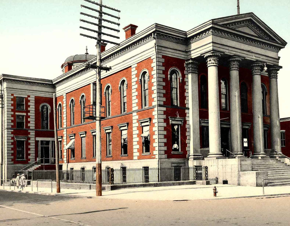 Court House Belleville Illinois in 1905 Vintage Print (7 Sizes) - Reproduction