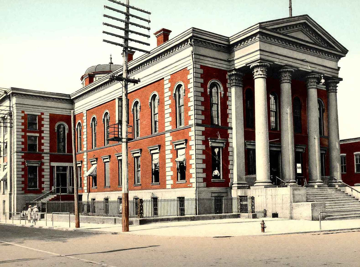Court House Belleville Illinois in 1905 Vintage Print (7 Sizes) - Reproduction