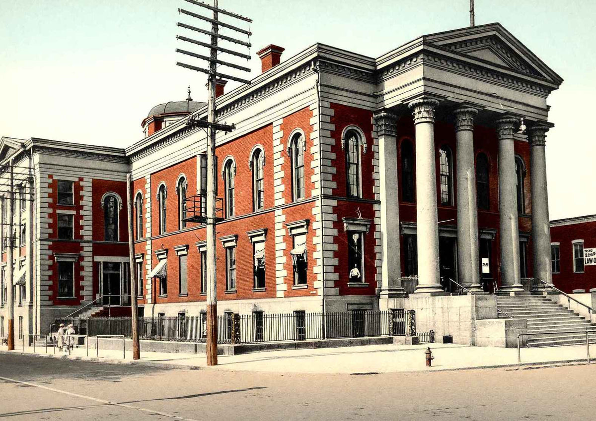 Court House Belleville Illinois in 1905 Vintage Print (7 Sizes) - Reproduction