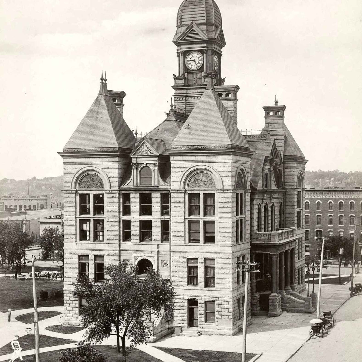 Court House Joliet Illinois in 1905 Vintage Photo Print (7 Sizes)