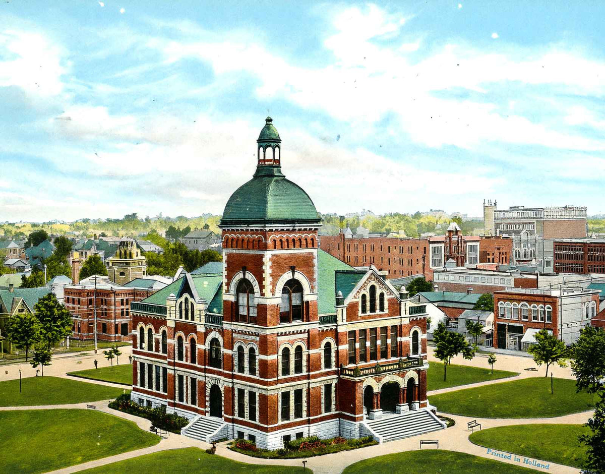 Court House Shreveport LA in 1906 Vintage Print (7 Sizes) - Acid Free