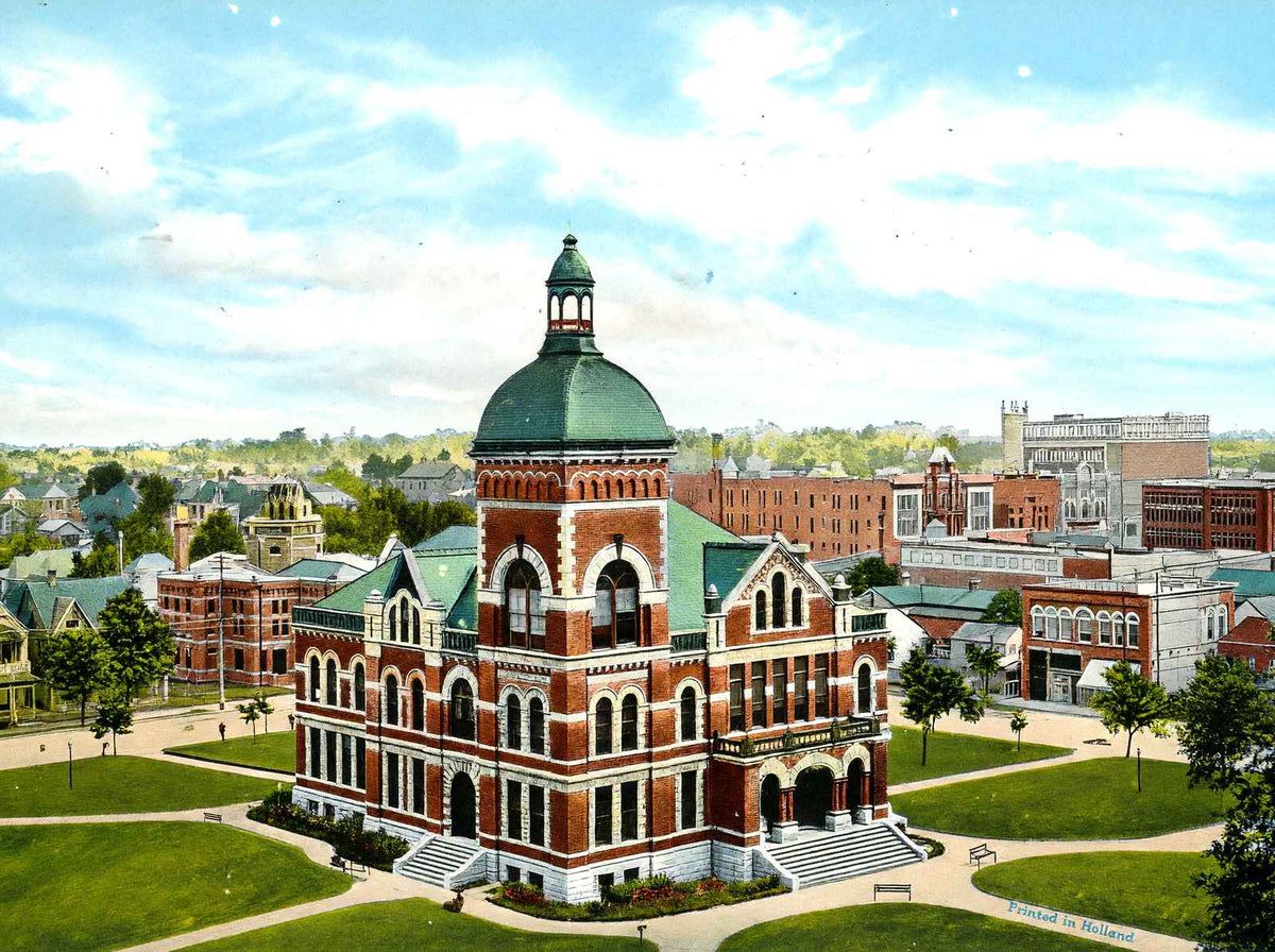 Court House Shreveport LA in 1906 Vintage Print (7 Sizes) - Acid Free