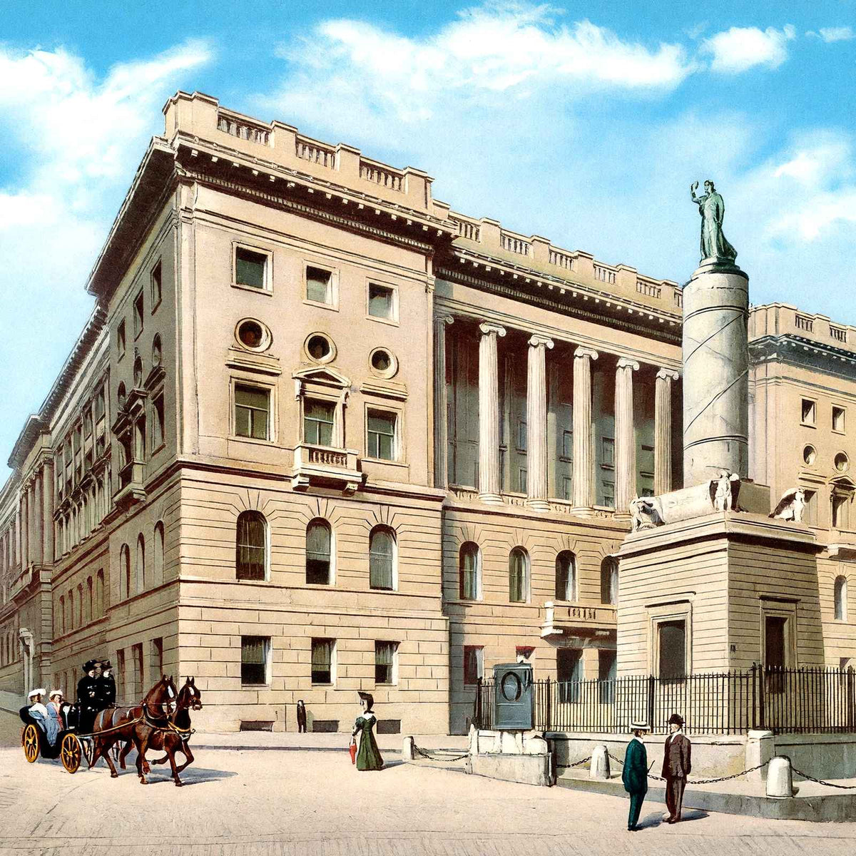 Court House Baltimore Vintage Print (7 Sizes) - Restored