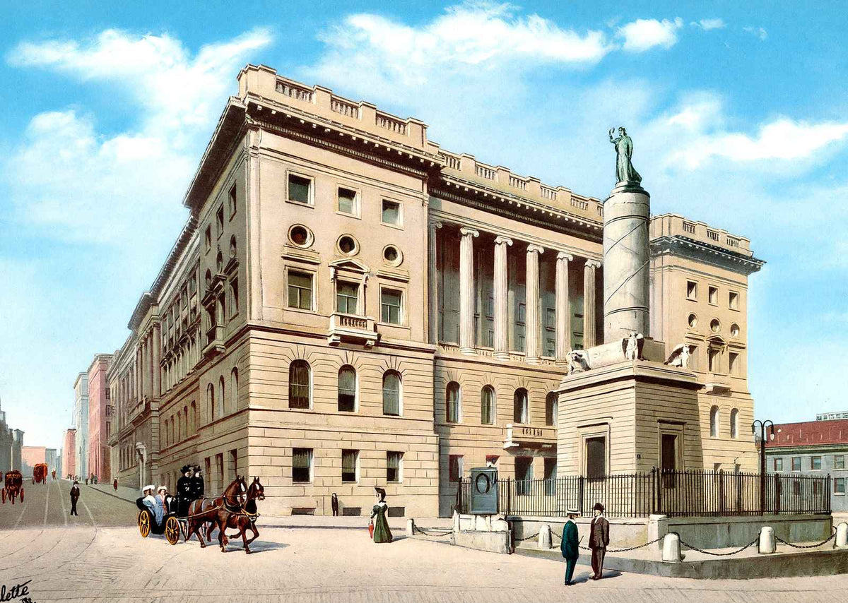 Court House Baltimore Vintage Print (7 Sizes) - Restored