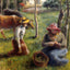 Cowherd Art Print 1883 Painting by Camille Pissarro (6 Sizes) - Restored