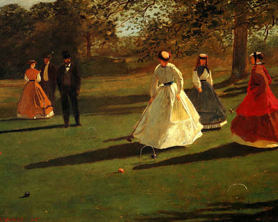 Croquet Players art print by Winslow Homer (1865)