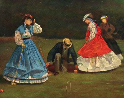 Croquet Scene art print by Winslow Homer (1864)