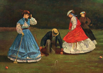 Croquet Scene 1864 Painting by Winslow Homer Art Print (6 Sizes) Archival Paper