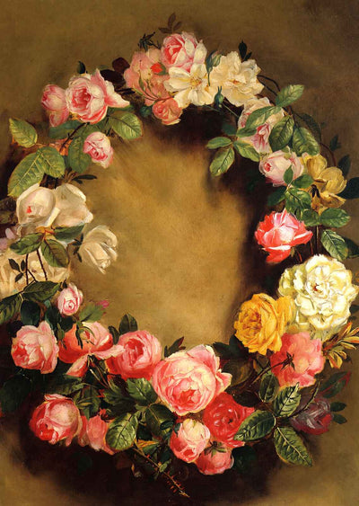 Crown of Roses 1858 Painting by Pierre-Auguste Renoir Art Print (6 Sizes)