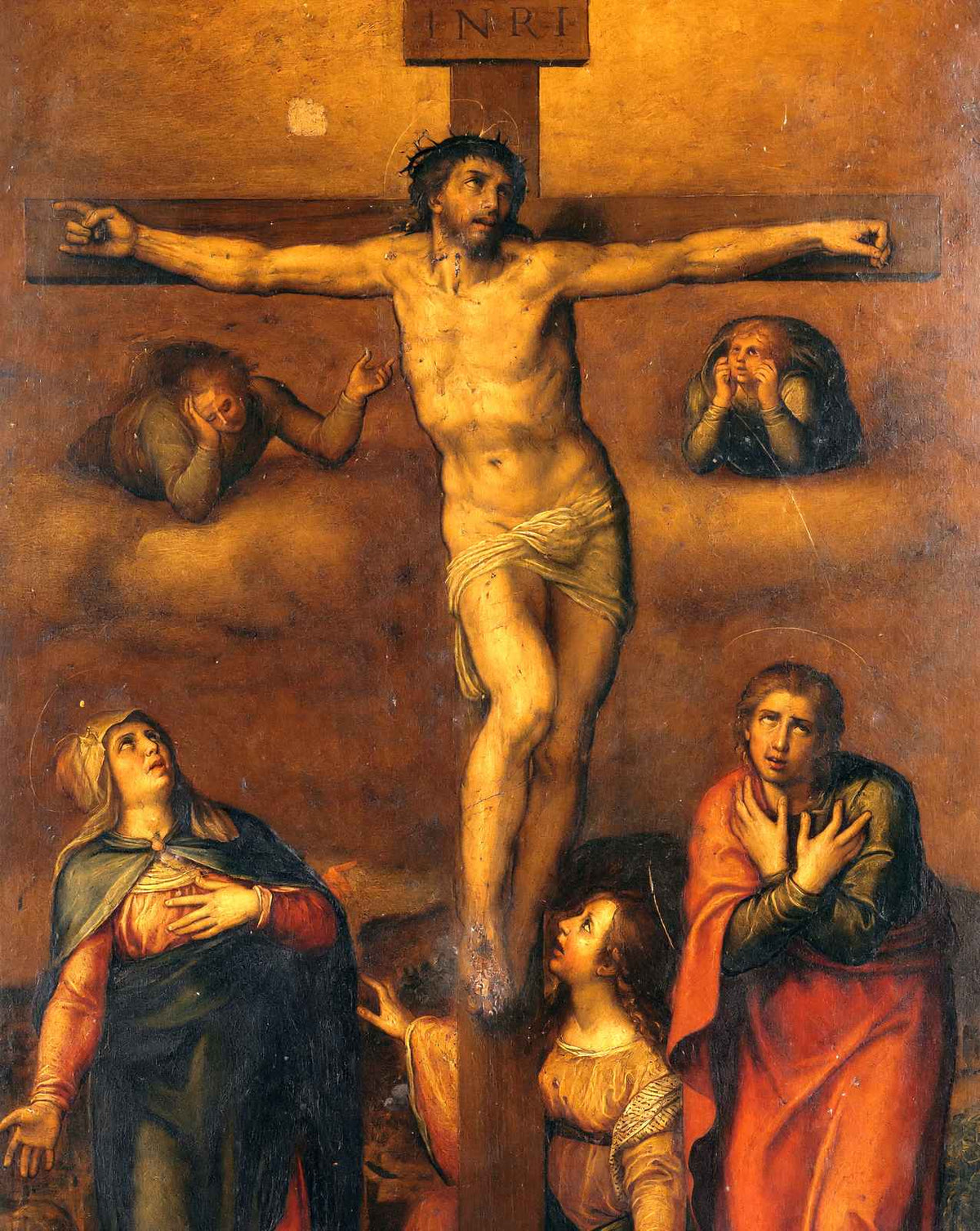 Crucifixion art print by Michelangelo (1540)