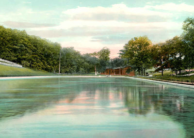 Crystal Spring Reservoir Roanoke VA in 1908 Vintage Print (7 Sizes) - Acid Free