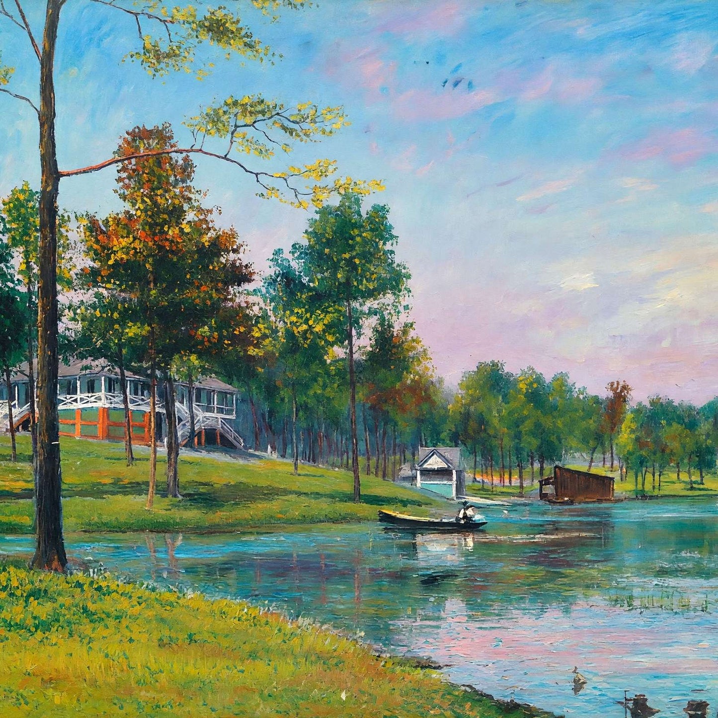 Crystal Lake Palestine Texas in 1908 Art Print (7 Sizes) - Retouched