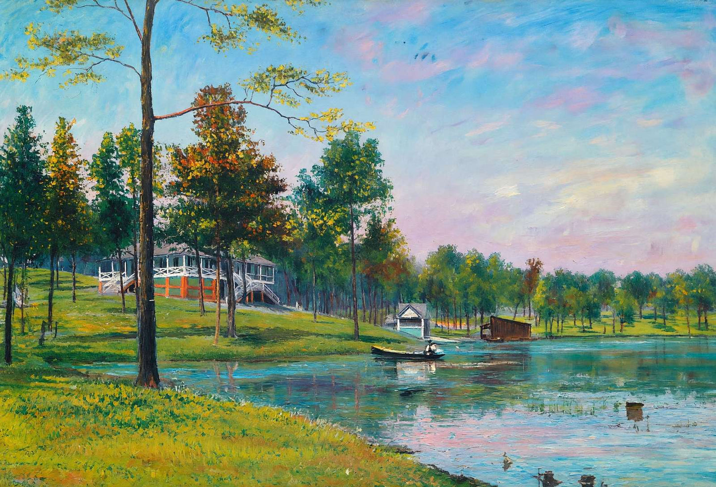 Crystal Lake Palestine Texas in 1908 Art Print (7 Sizes) - Retouched