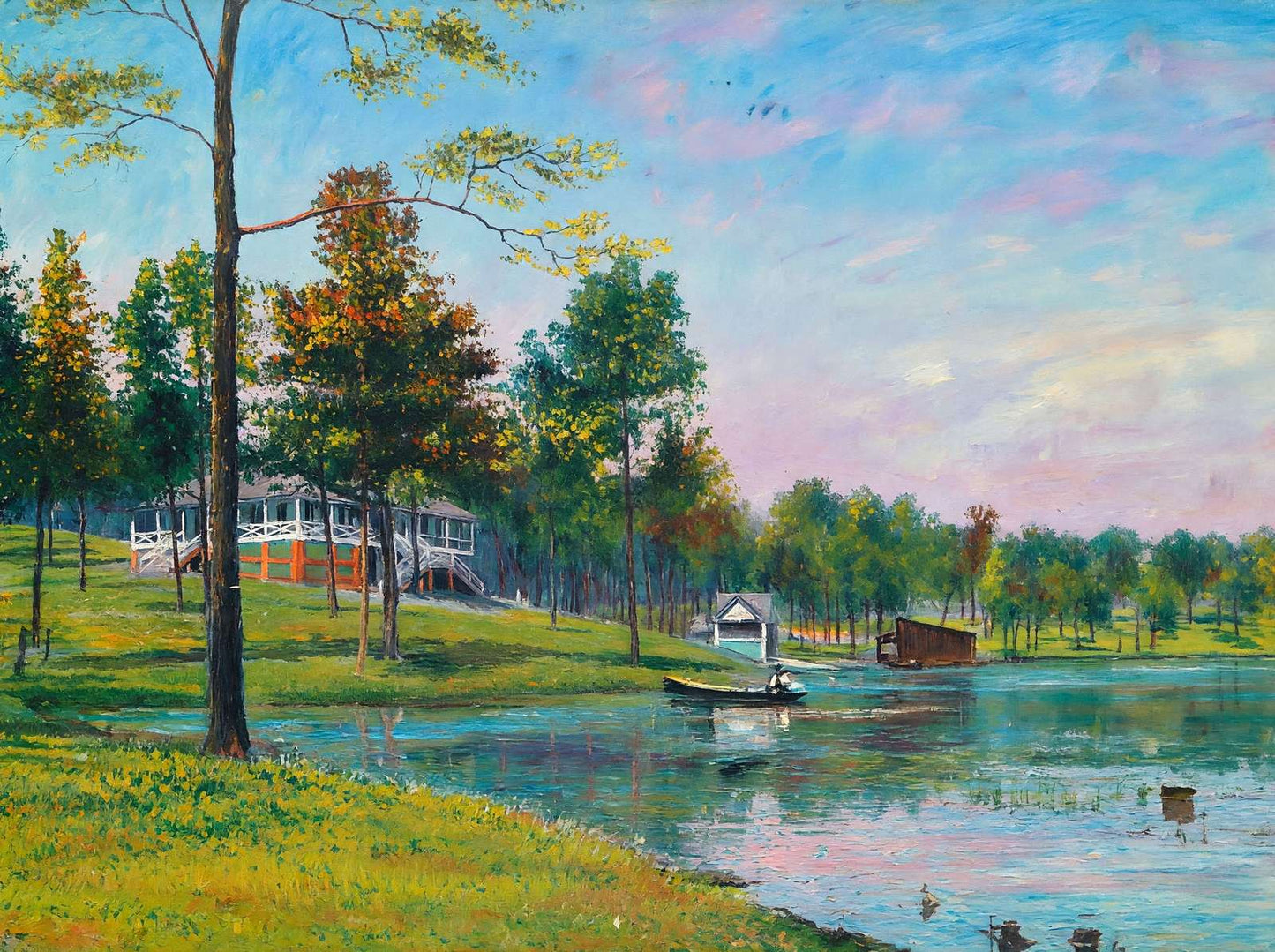 Crystal Lake Palestine Texas in 1908 Art Print (7 Sizes) - Retouched